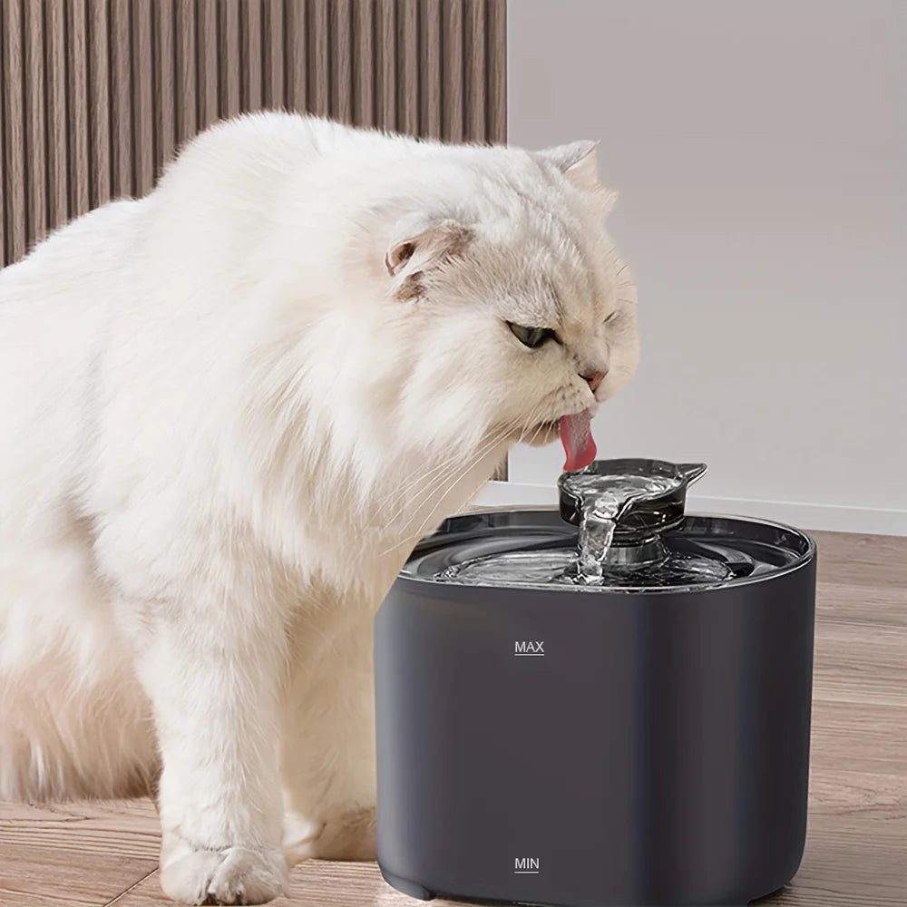 2.2L Automatic Pet Water Fountain – Filtered, Whisker-Friendly for Cats