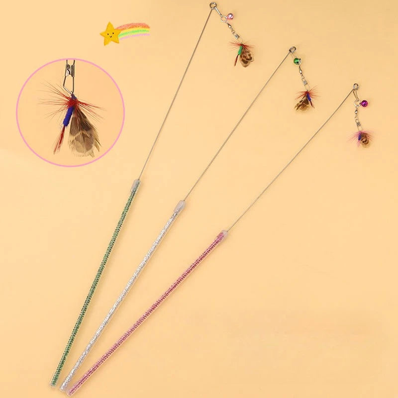 Feather Bug Cat Wand Toy